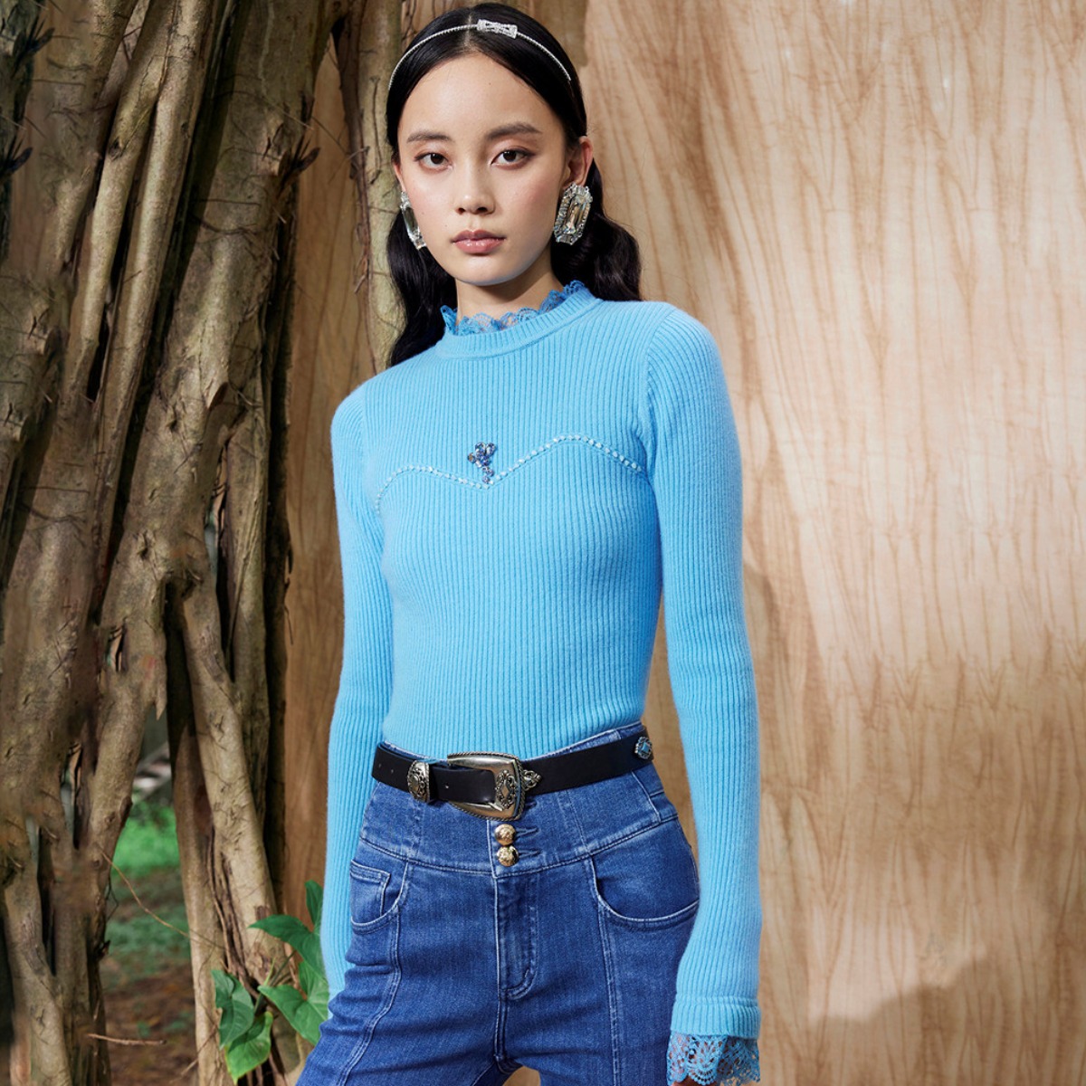 MAXRIENY金标系列优雅设计感套头针织毛衫修身显瘦打底衫秋冬上衣