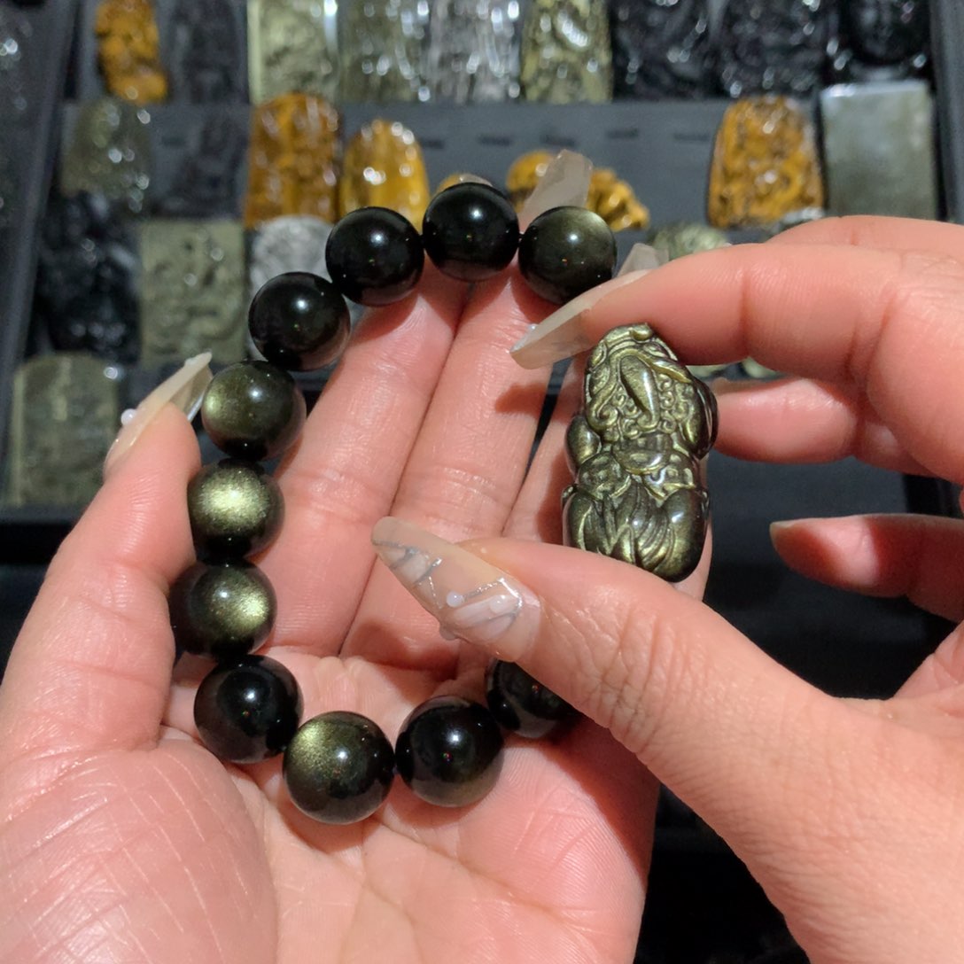 黑曜岩手链未镶嵌D**g