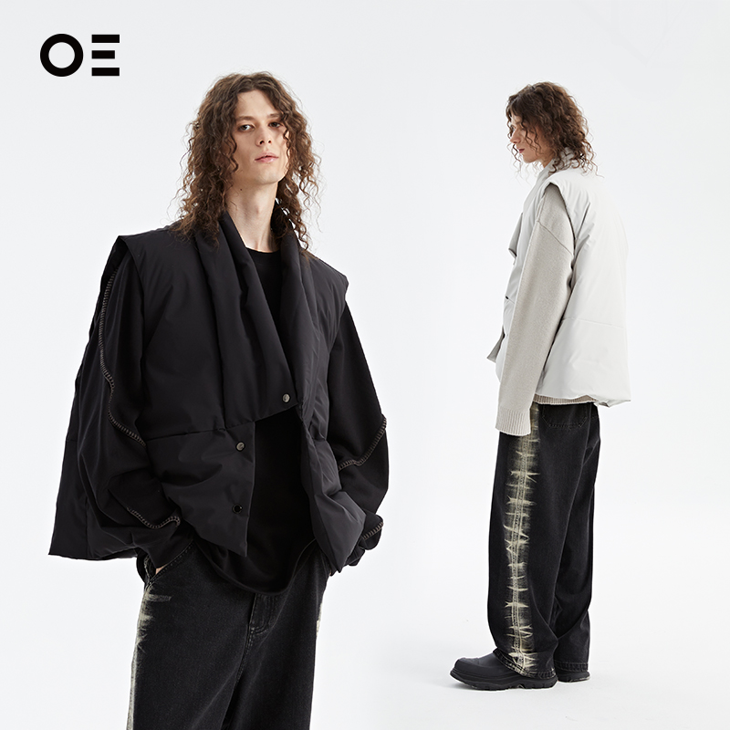 【明星同款】Organic Emotion｜OE三防加厚款羽绒围巾马甲情侣款DH03