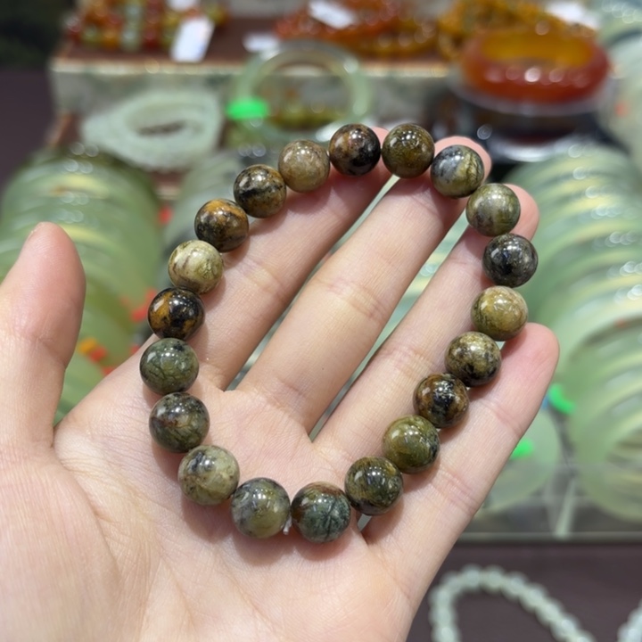 岫玉未镶嵌手镯天然