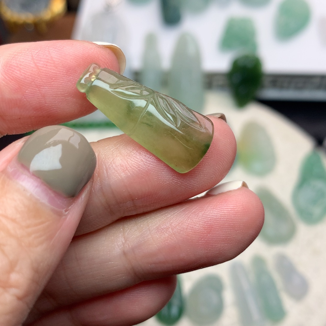 未镶嵌定制翡翠竹节