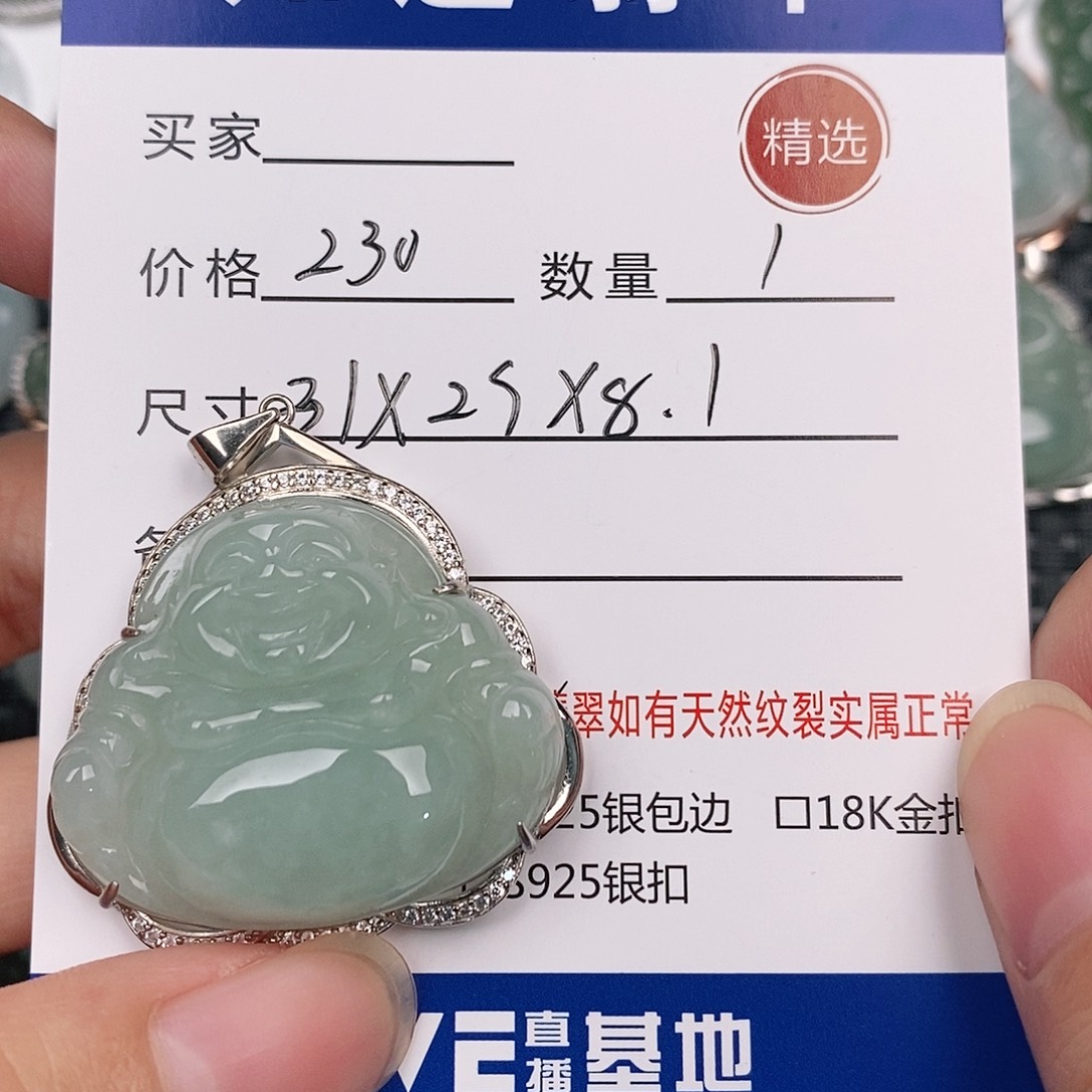 翡翠银S925镶嵌颈饰