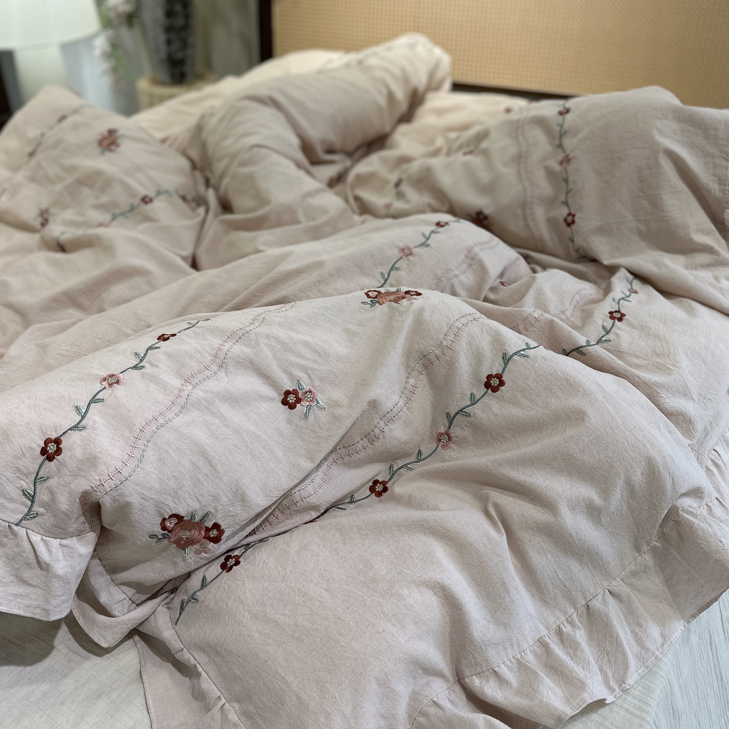 【超级红】绮蕊系列  亚麻棉被套单品