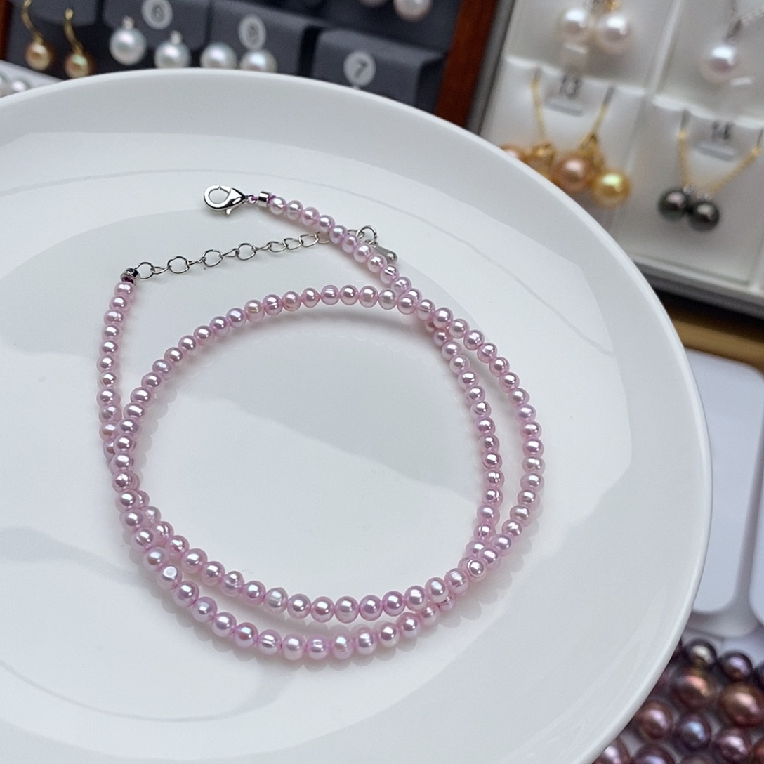 颈饰合金淡水珍珠