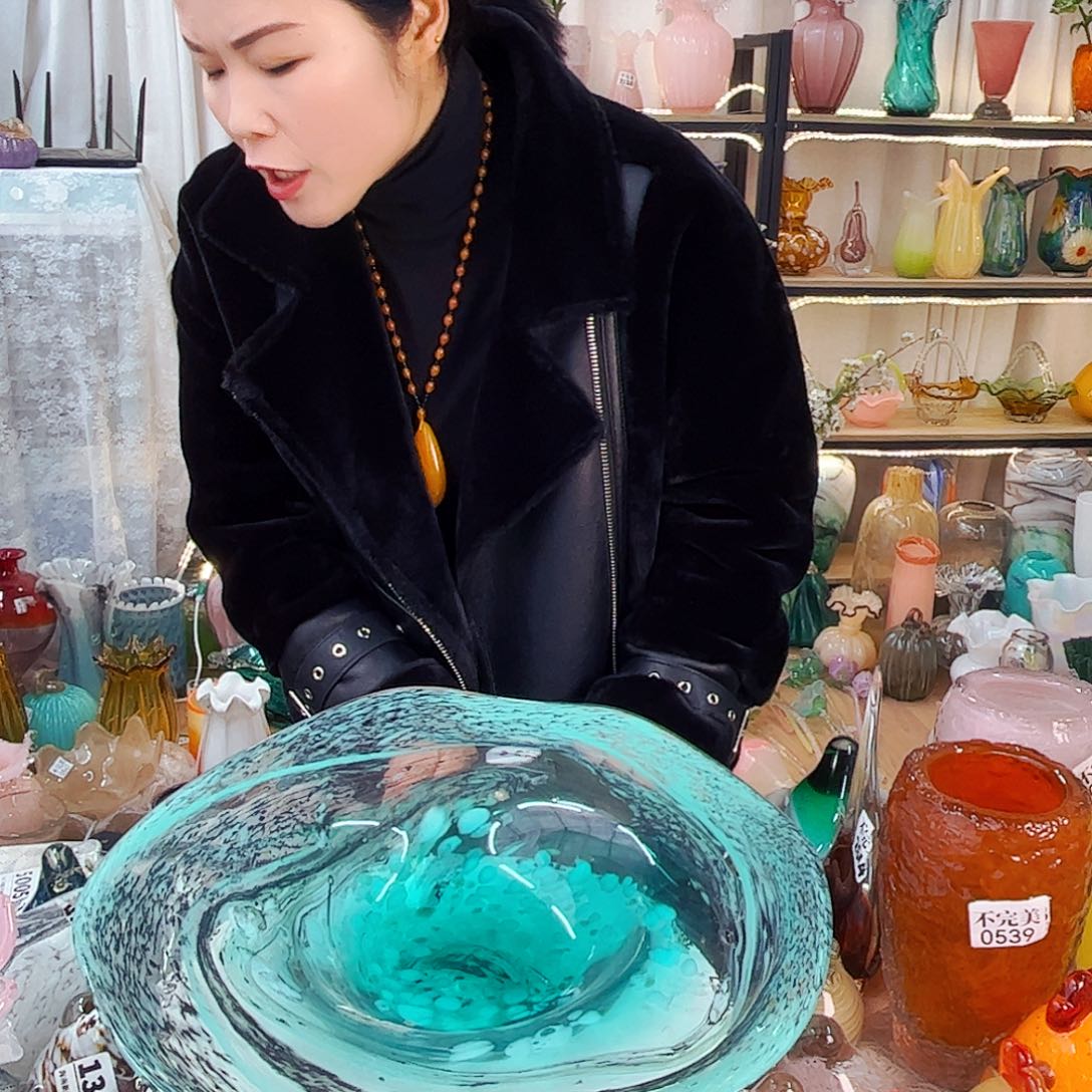 大果盘 家悦琉璃工艺品不完美