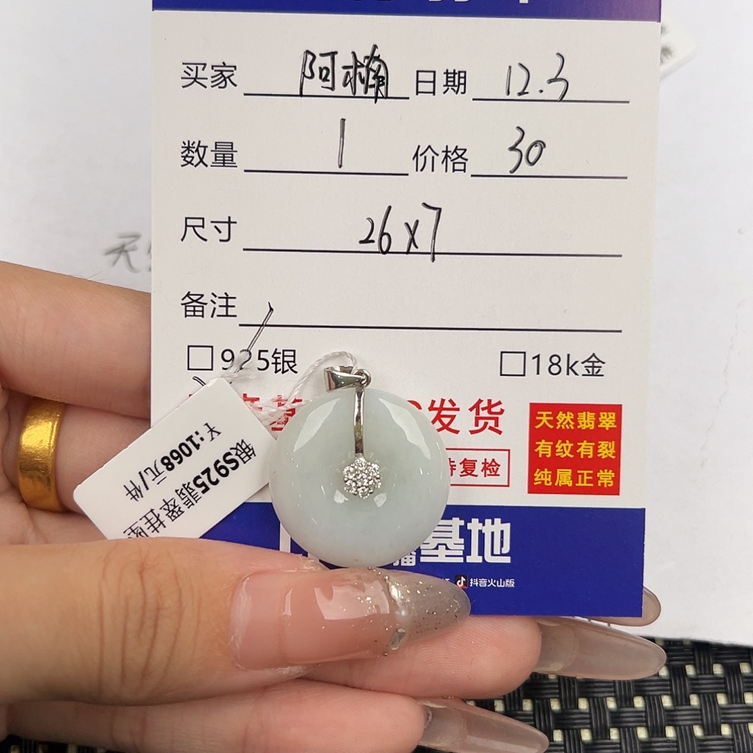 *****翡翠银S925镶嵌颈饰