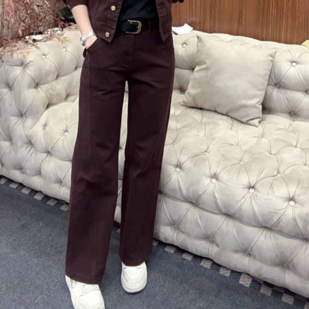 月月家，新款冬季直筒牛仔裤显瘦百搭高级感女裤3058