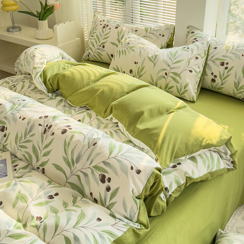 工厂断码清仓/亲肤软糯小清新四件套宿舍被套单人三件套四季通用