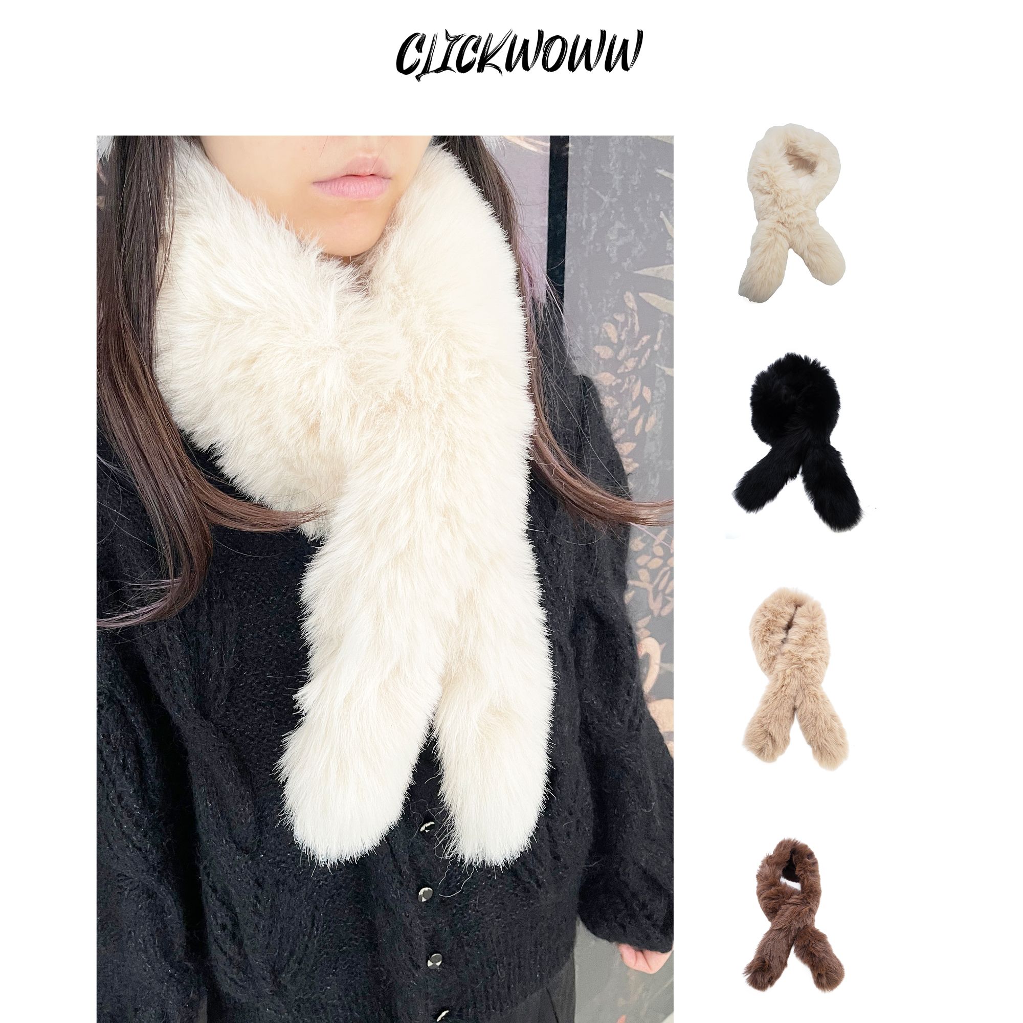 Clickwoww 毛绒保暖秋冬磁吸围脖
