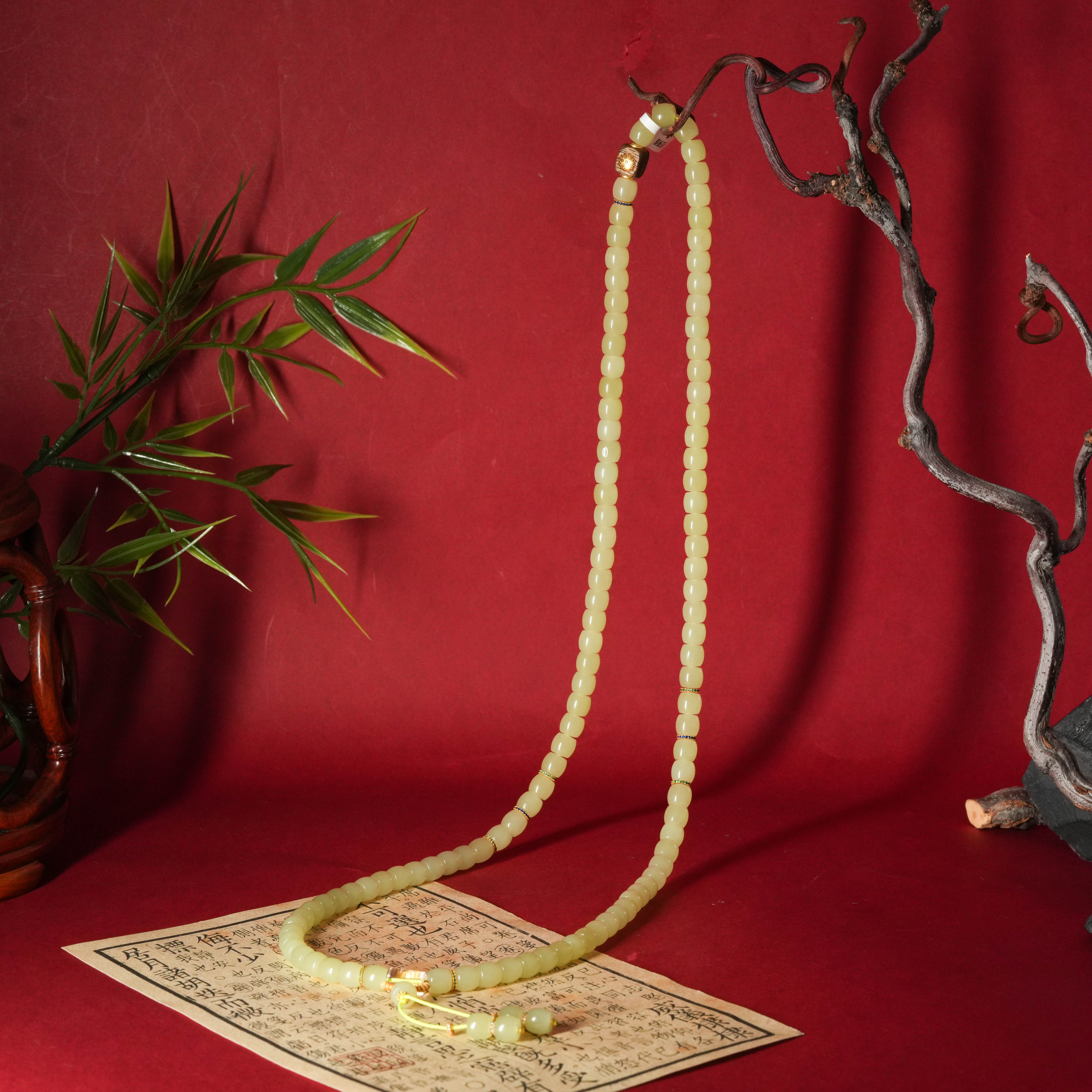 YJ5116和田玉黄口项链-卡8