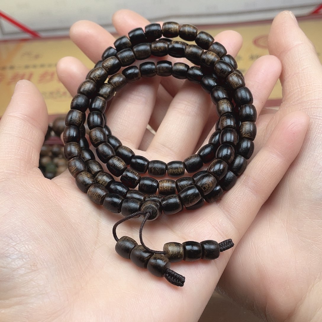 沉香手串越南芽庄白棋虎斑玉化瘤疤