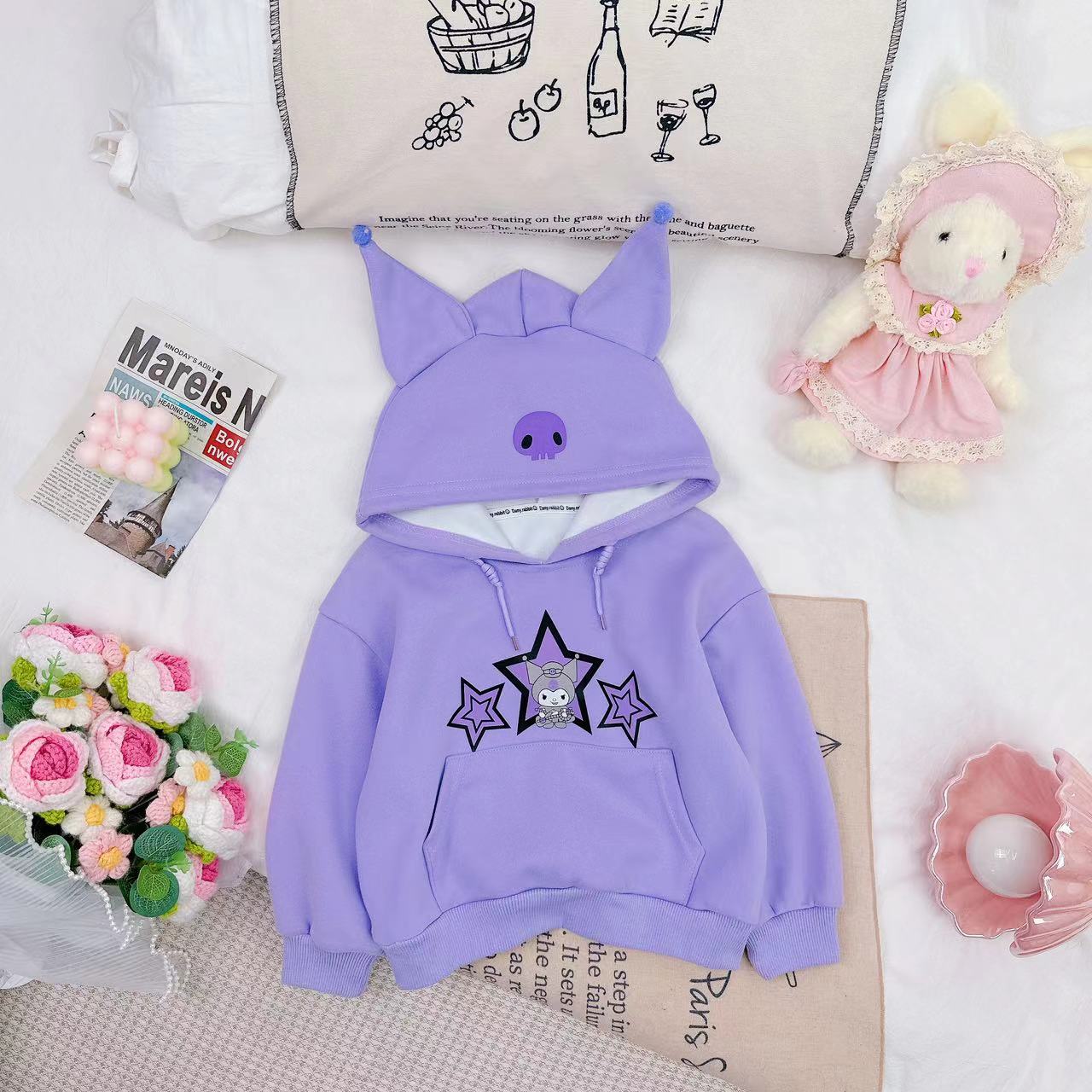 【Dannirabbit】女童韩版可爱酷酷兔连帽卫衣.D-CD938