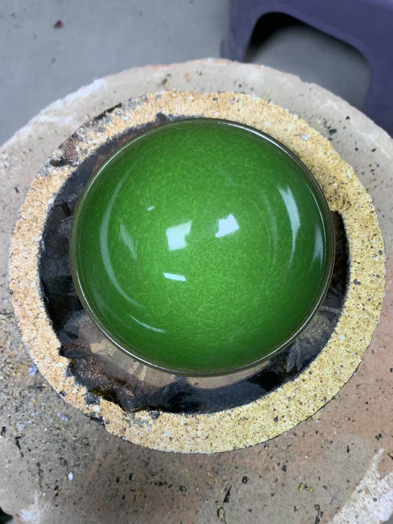 主人杯  绿冰裂