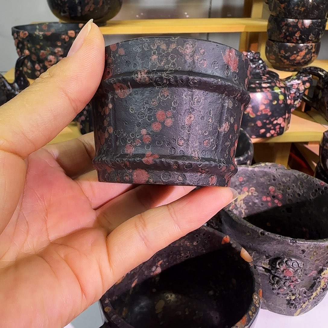 米***3梅花玉红梅花色桶杯