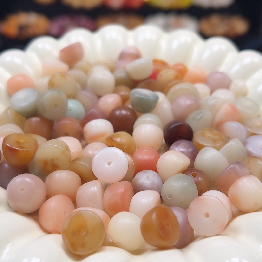 手串菩提根/象牙果卡12非料花皮碗珠50颗