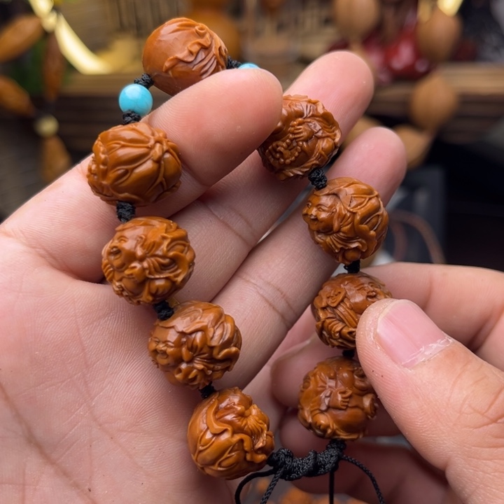 橄榄核手串橄榄核荷叶弥勒1.67