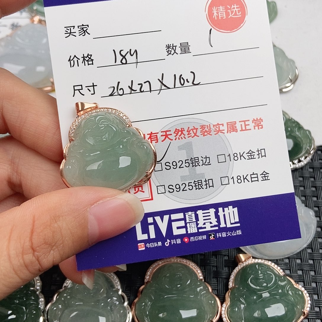 翡翠银S925镶嵌颈饰