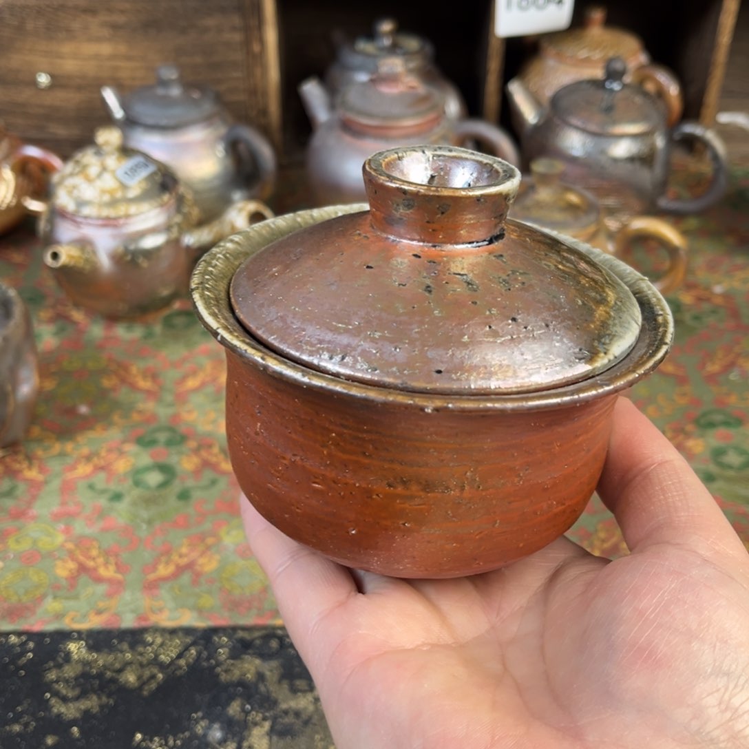 杯柴烧茶器主人盖碗