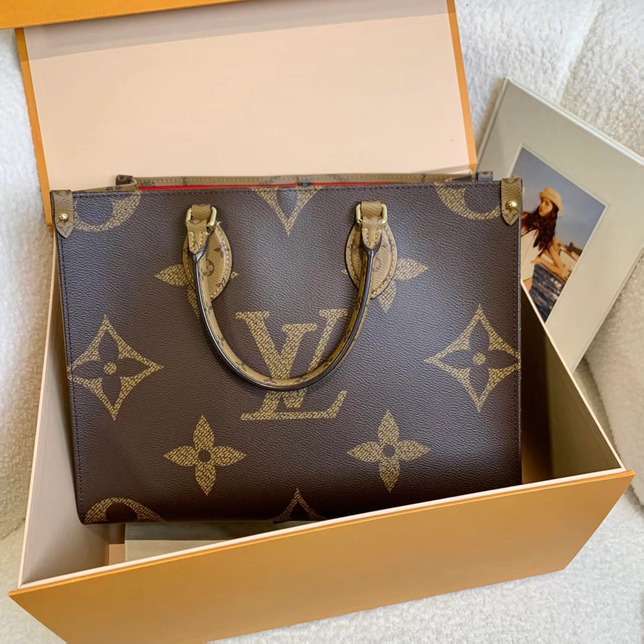 99新 LouisVuitton/路易威登 壹臻/Onthego中号 芯片71453687