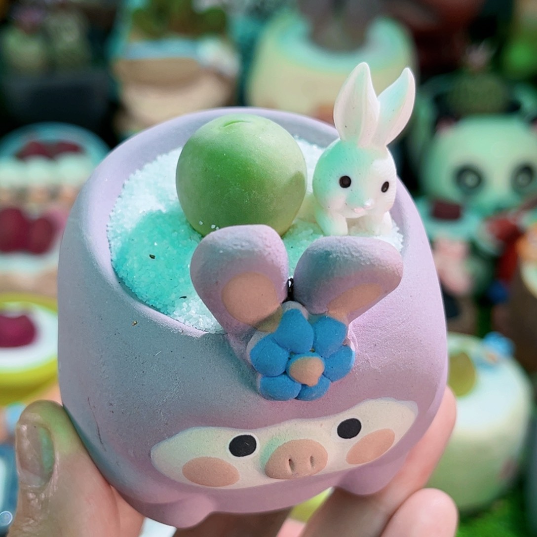 08鸽子蛋手工盆连盆带土包邮