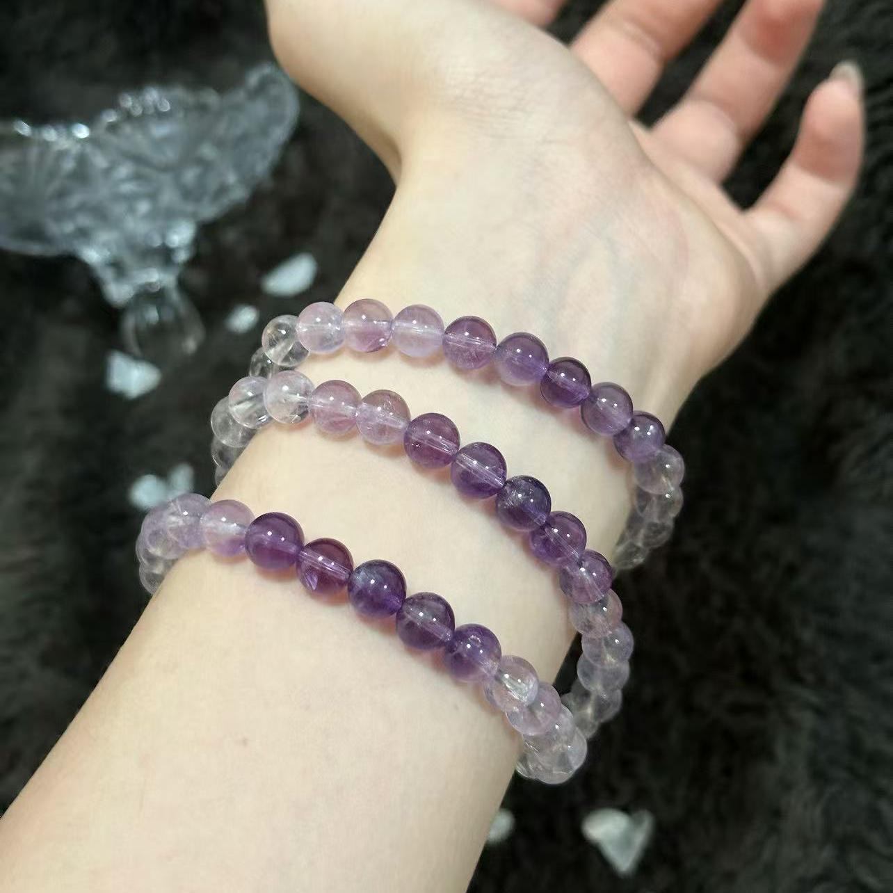 「哆啦啦」天空之境玻利维亚渐变三圈7.5mm成品手串diy