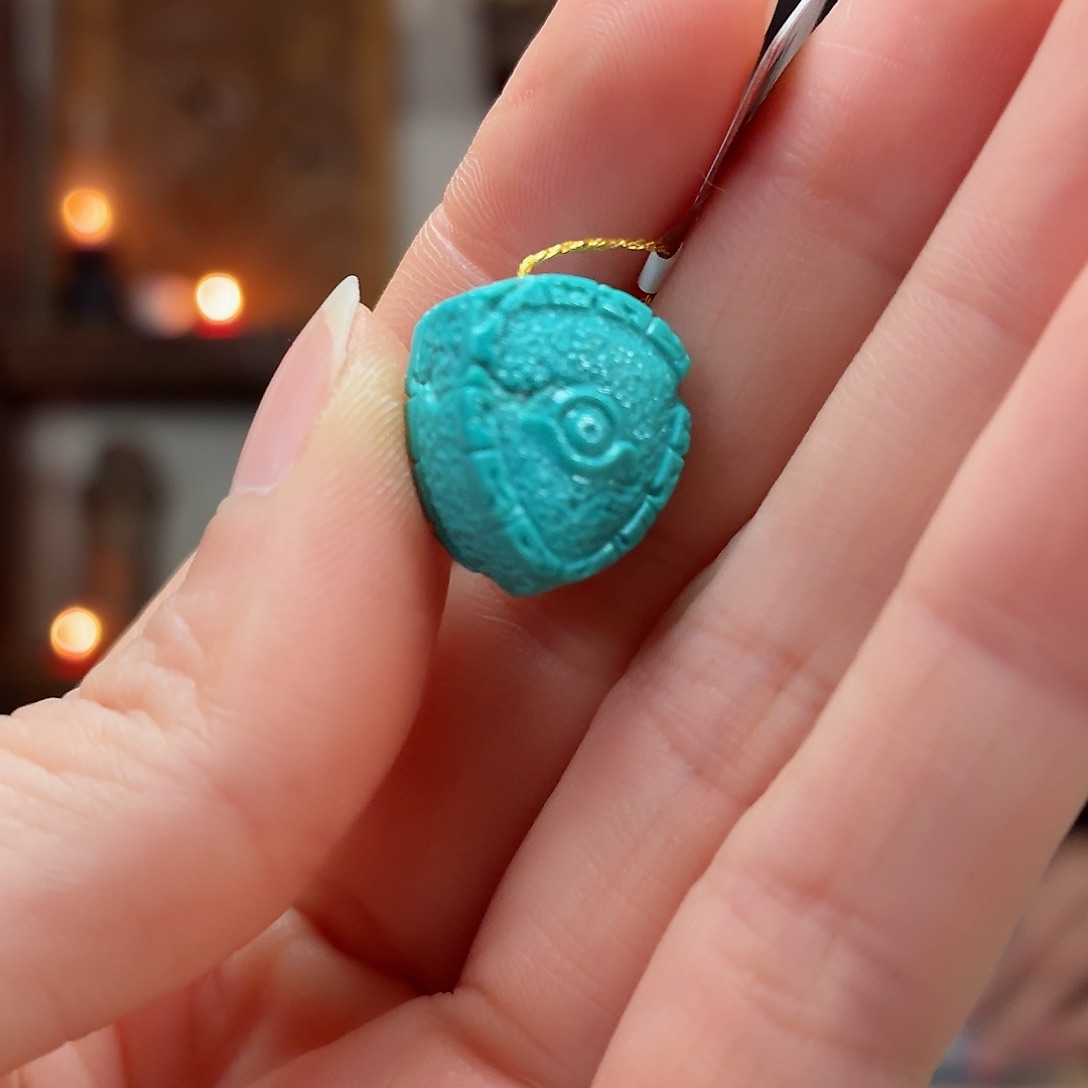 未镶嵌绿松石珠宝奇石手***心