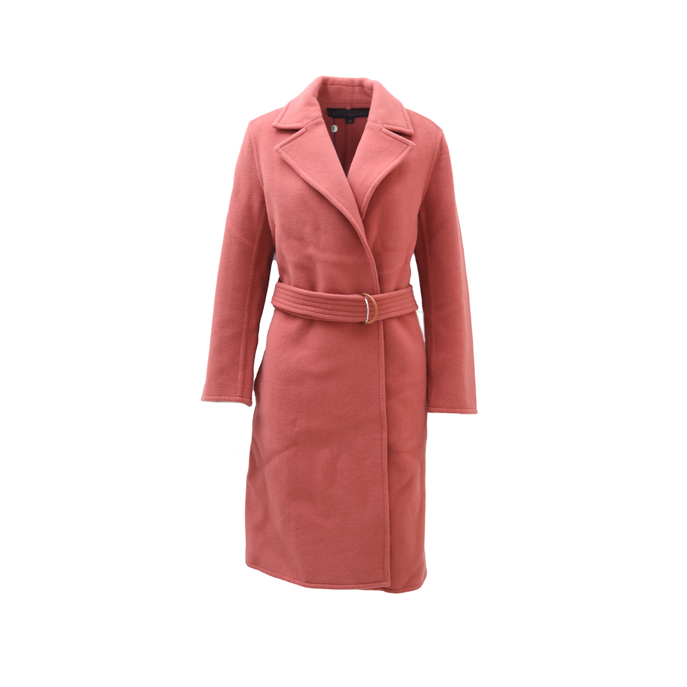 99新 LouisVuitton/路易威登 汤/P243131406/毛呢大衣 粉红色36码