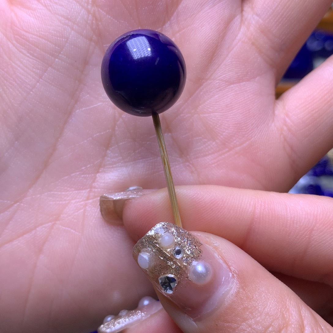 青金石手链未镶嵌闪*子15mm