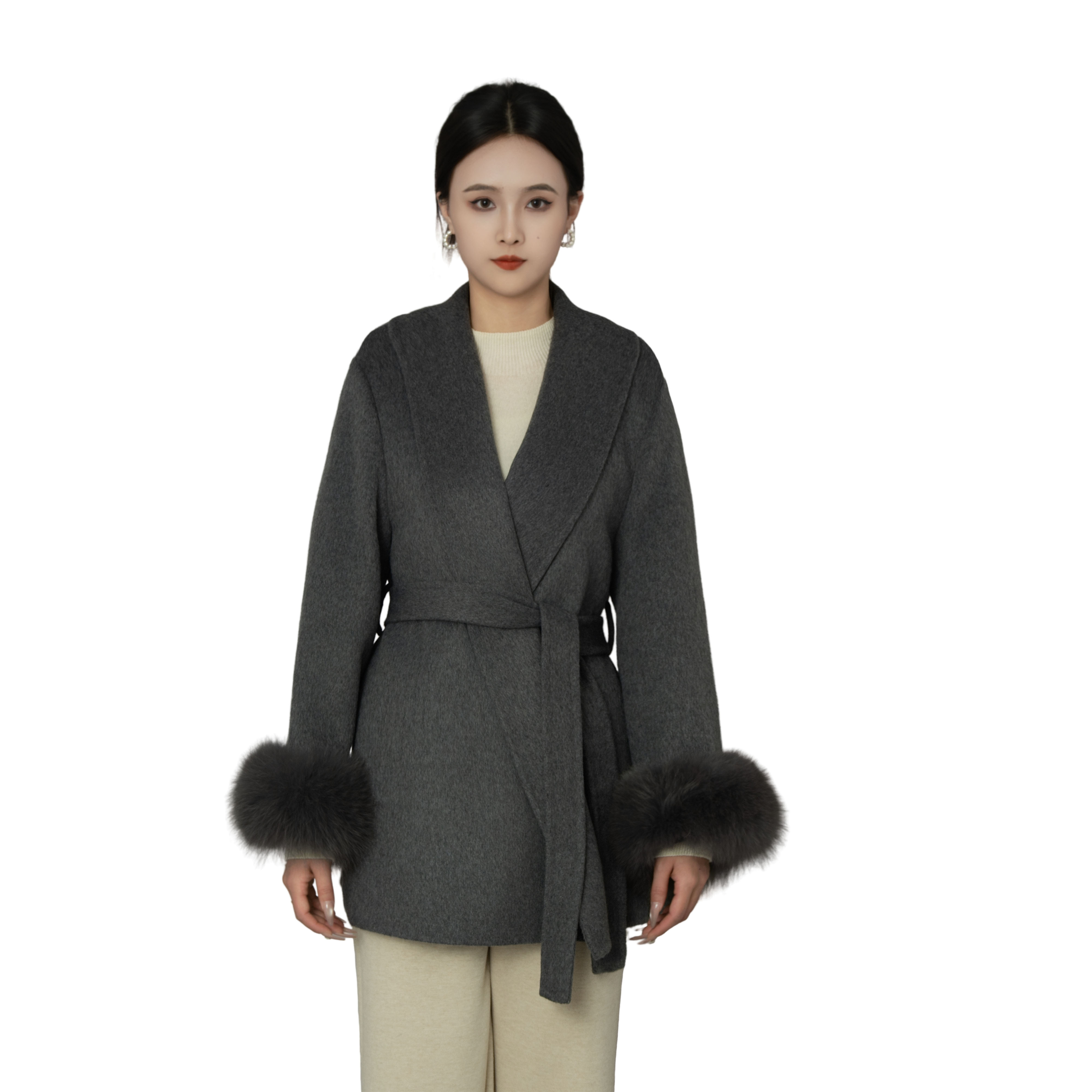 适中时尚休闲毛呢外套长袖冬季毛呢呢大衣常规SX17-k8080