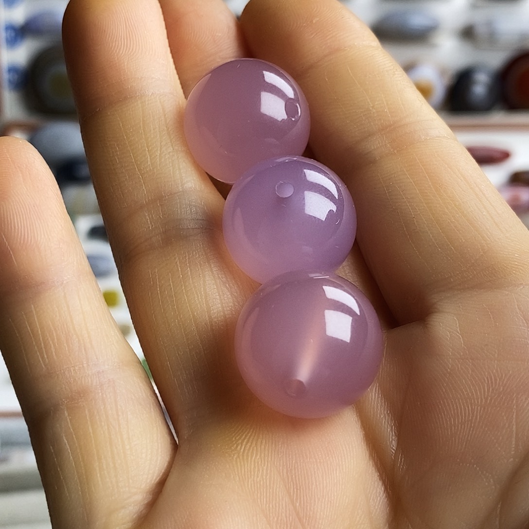 心***静玛瑙/玉髓未镶嵌颈饰