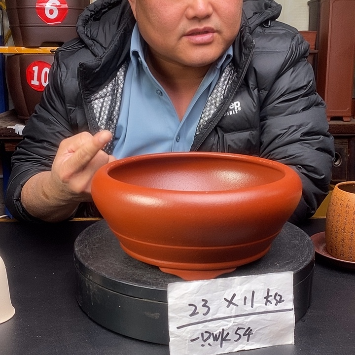 紫砂花盆货号一只WK54