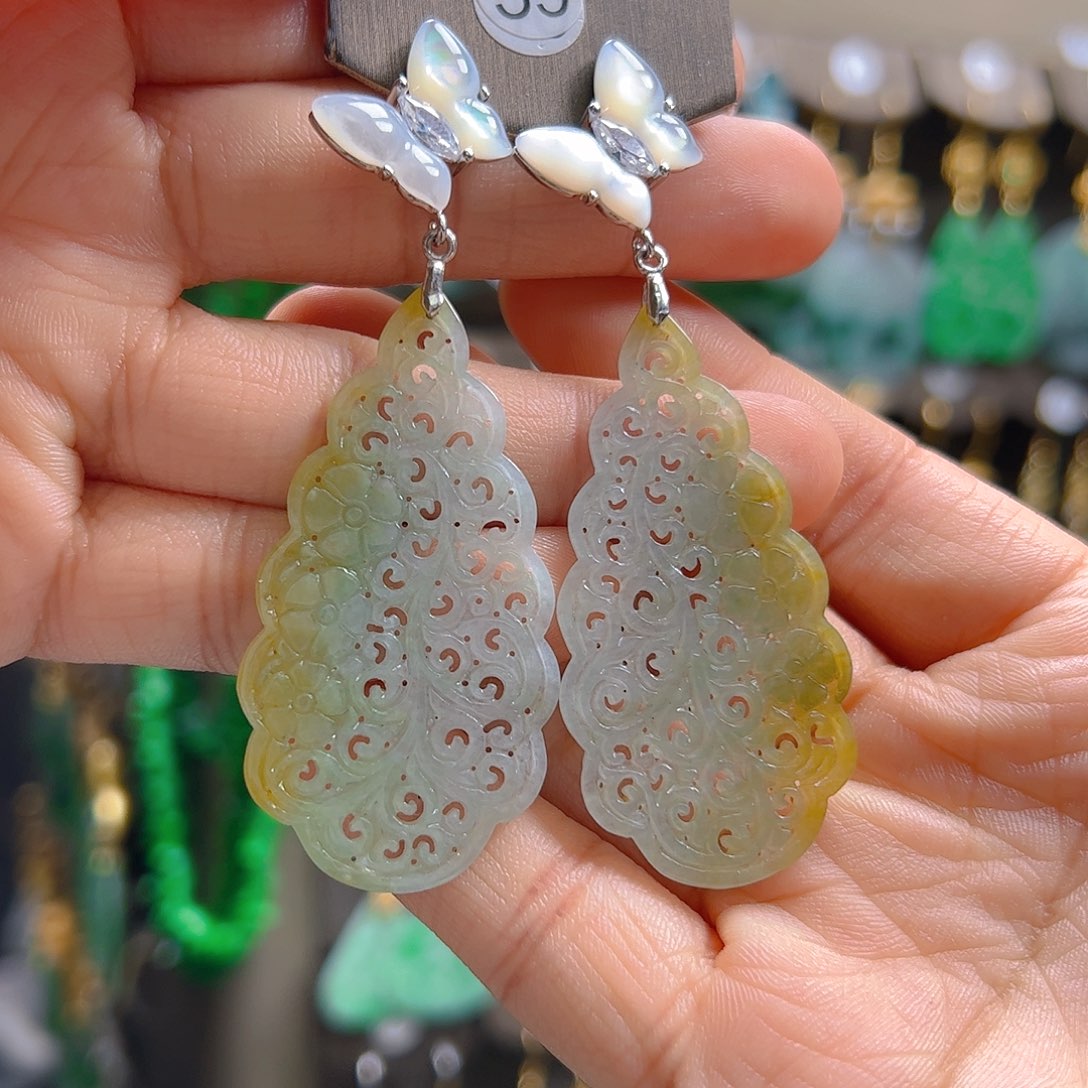 未镶嵌翡翠耳饰翡翠