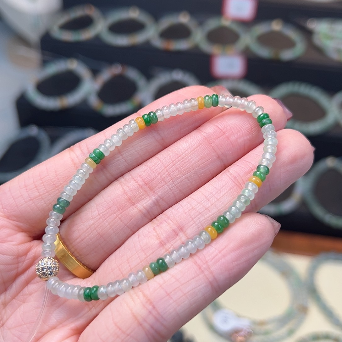 翡翠手串未镶嵌缅甸A货翡翠手串 013