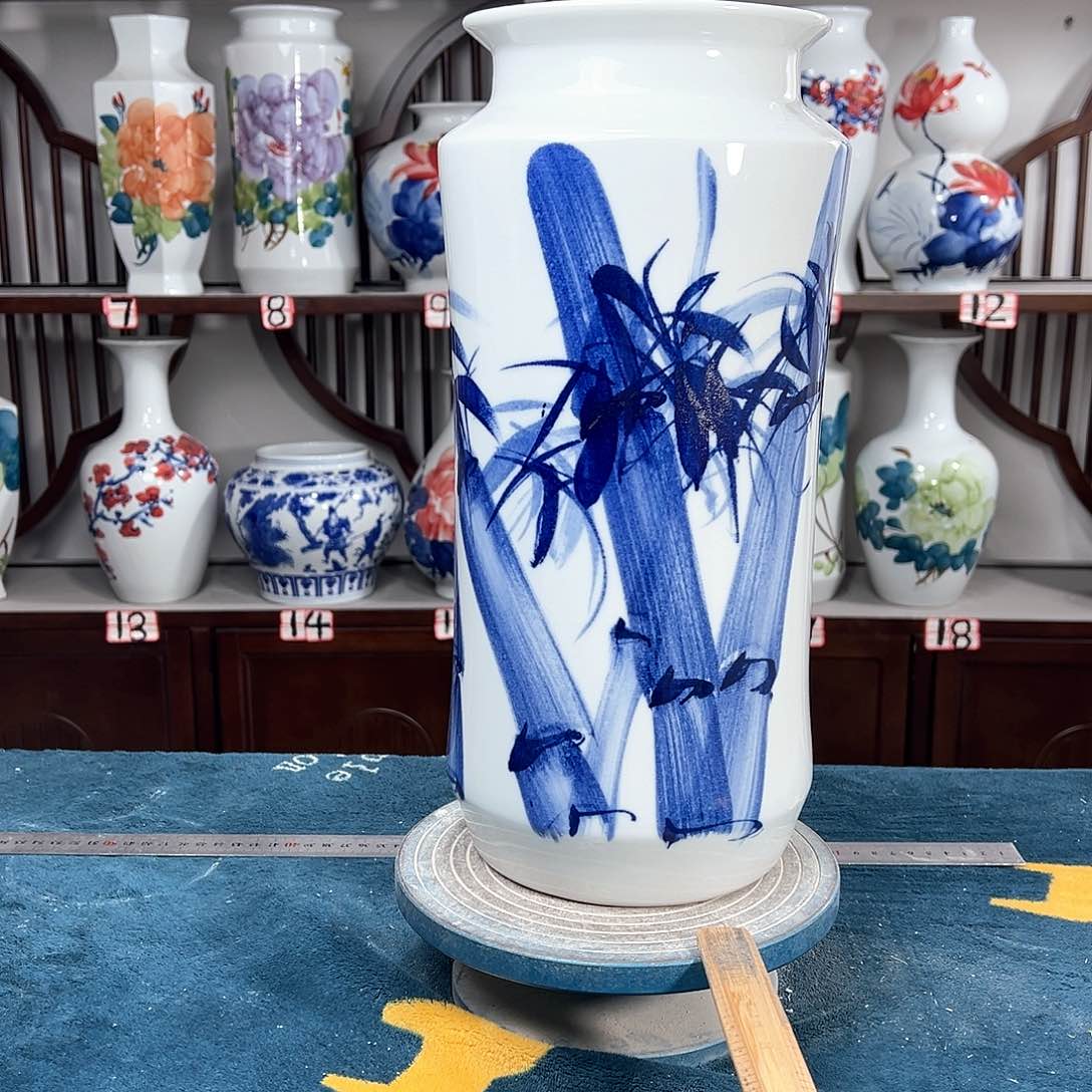 摆件景德镇陶瓷书大竹
