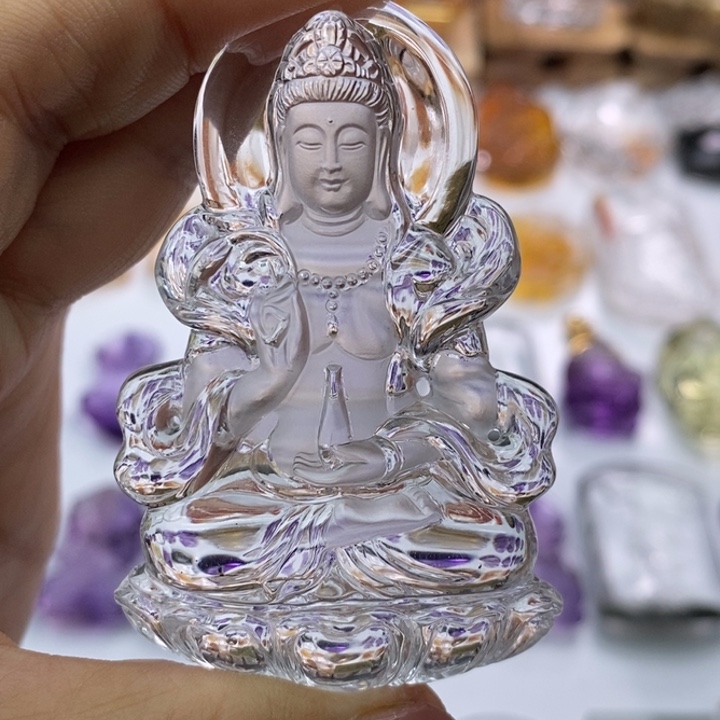 水晶颈饰未镶嵌无**心定制