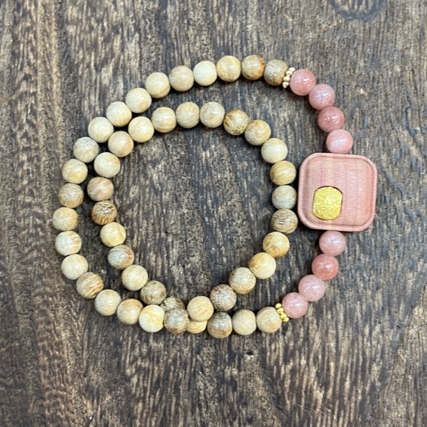 7127-奶香木扎基多圈手串6mm