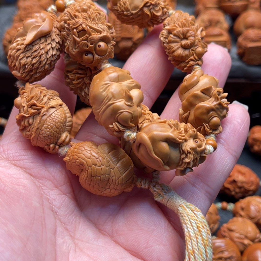 金***雕橄榄核手串/手链疯癫