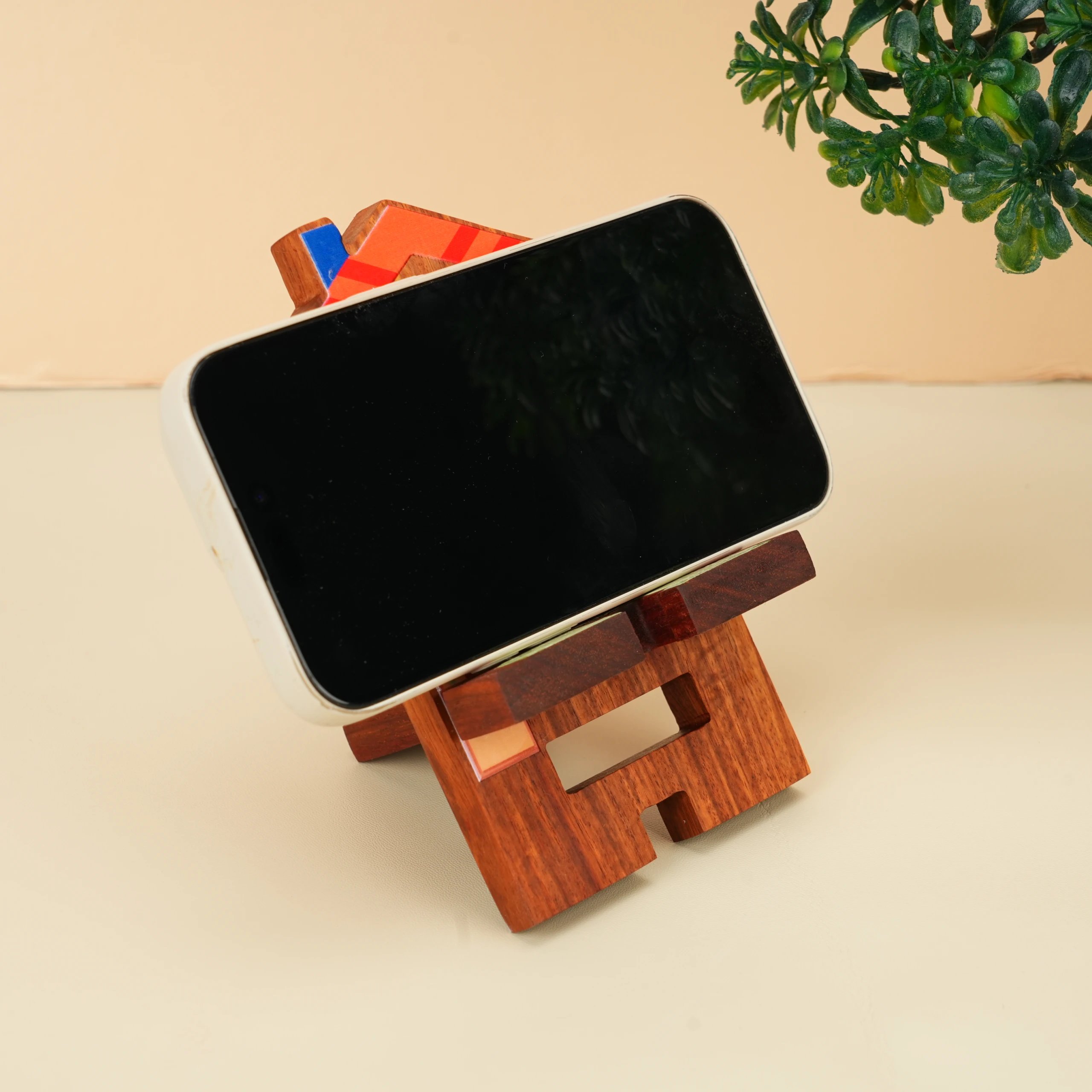 手机之家｜手机支架｜血檀｜檀锦阁文创｜规格约14*9.3｜A01923