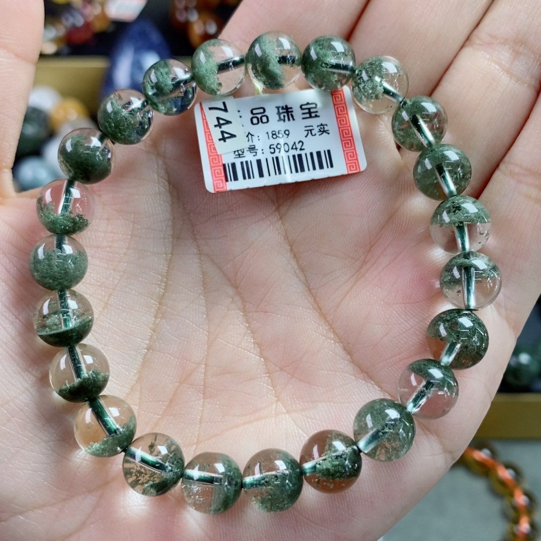 水晶手串未镶嵌绿幽灵59042