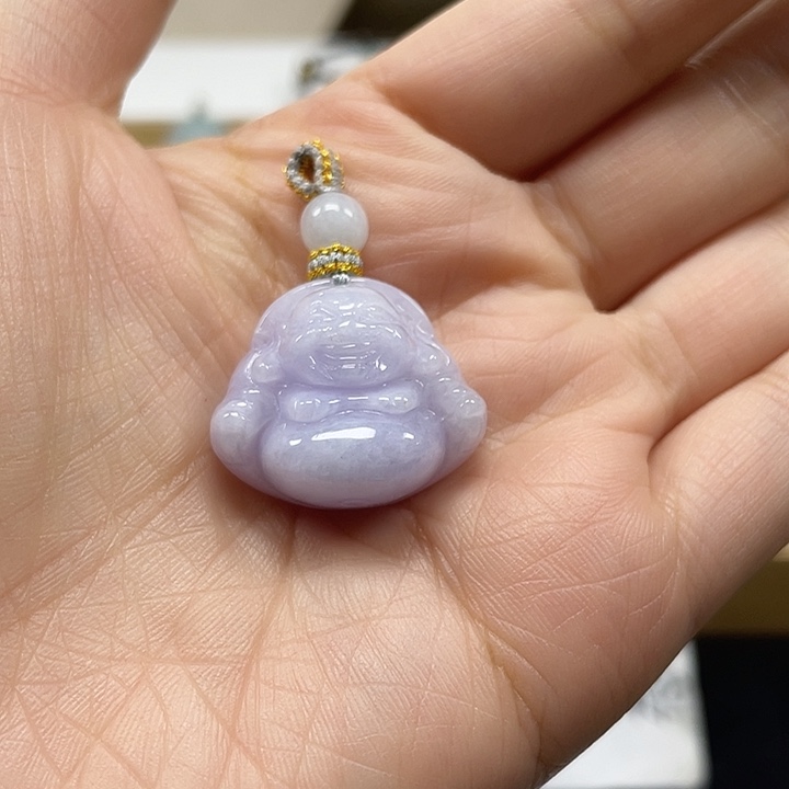 翡翠未镶嵌颈饰天然翡翠佛公16号