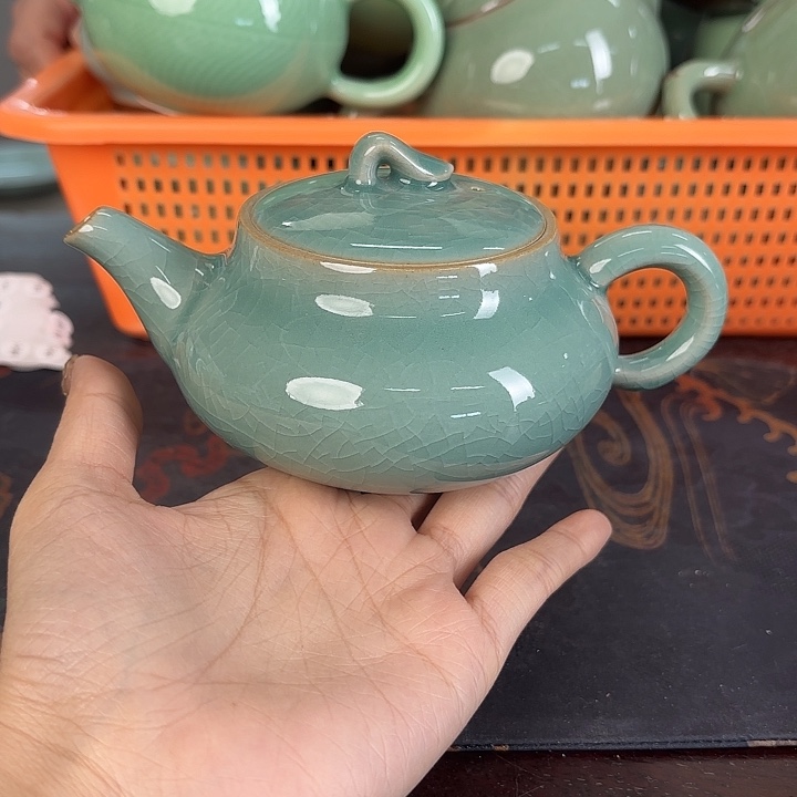 龙泉云间青瓷小米茶器