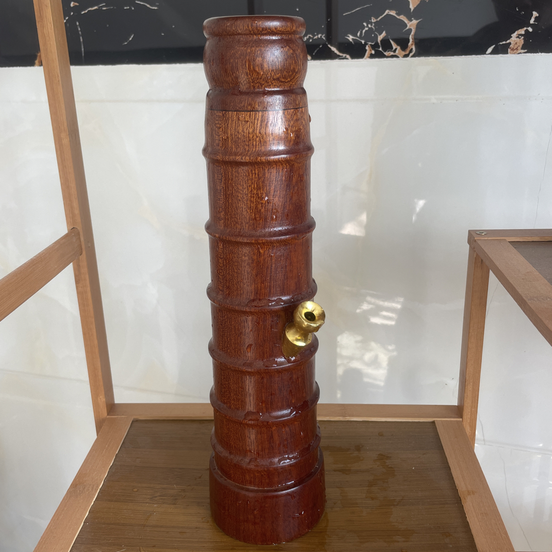 沙比利雕刻水烟筒牛角竹子烟斗车载短款水烟壶玉石口竹头水烟筒