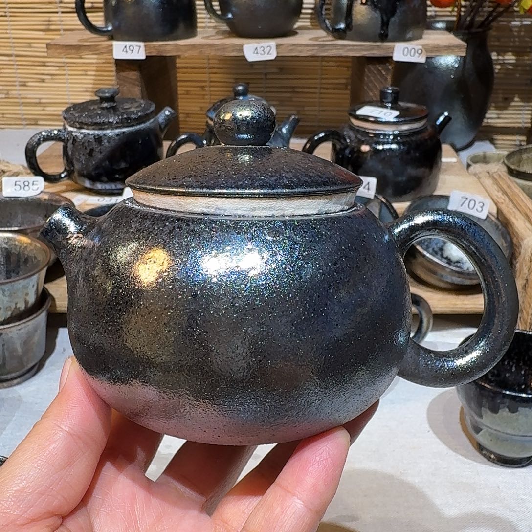壶建水紫陶紫泥柴烧壶