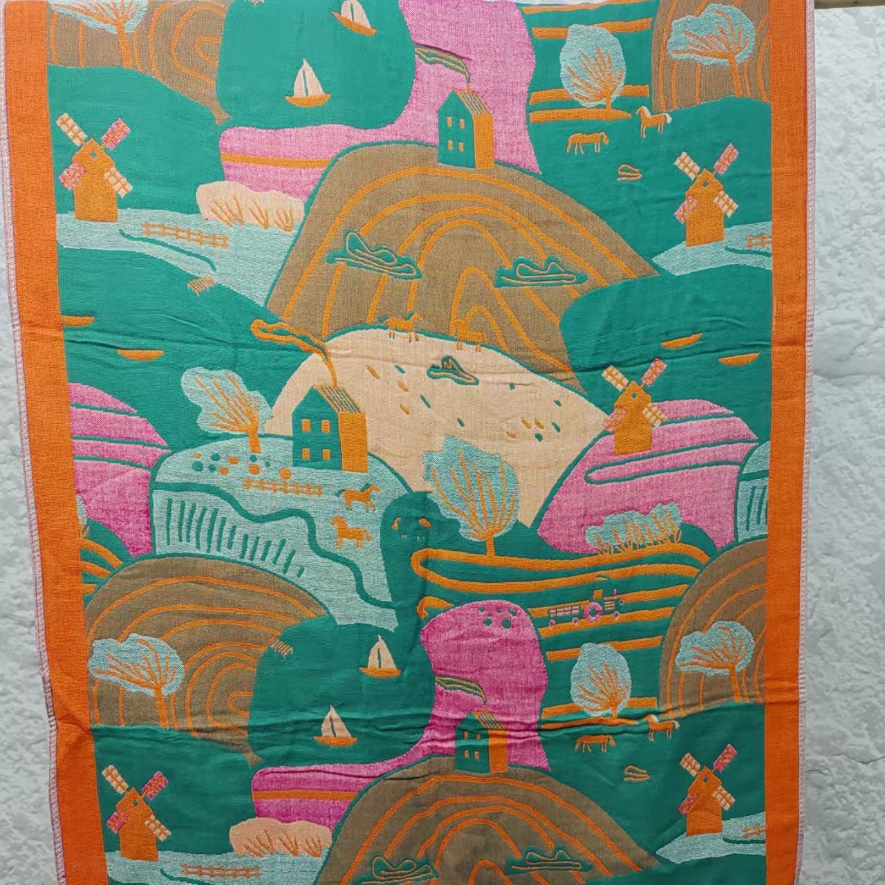 纯棉纱布浴巾/村庄【拼单福利】