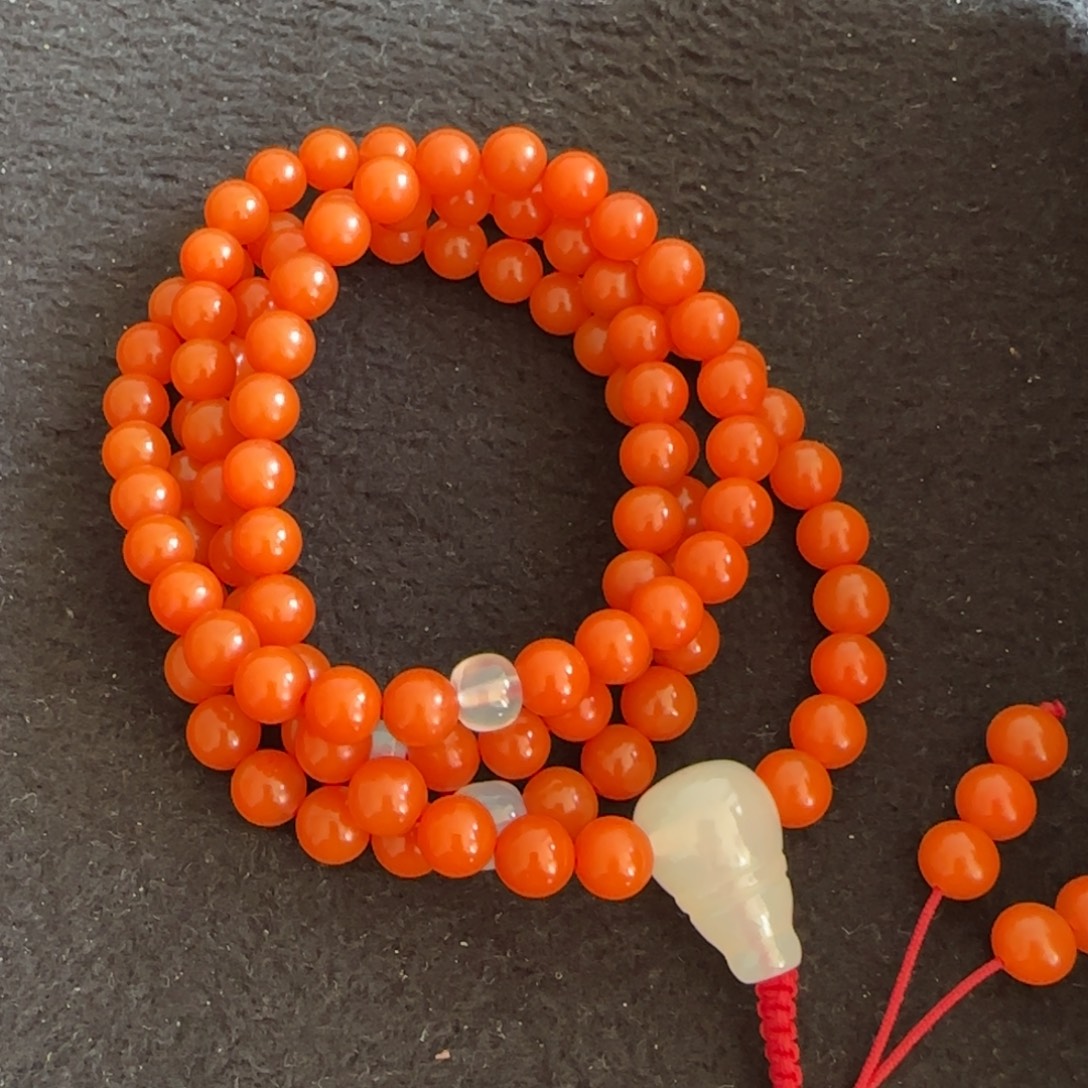 南红玛瑙未镶嵌手串大水沟108