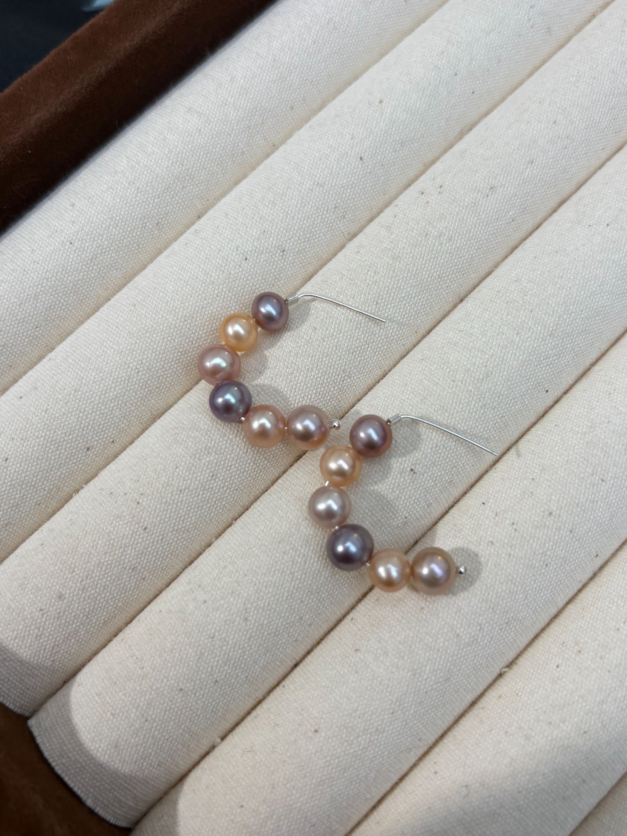 无核*强光珍珠耳环（糖果色）裸珠5-6mm