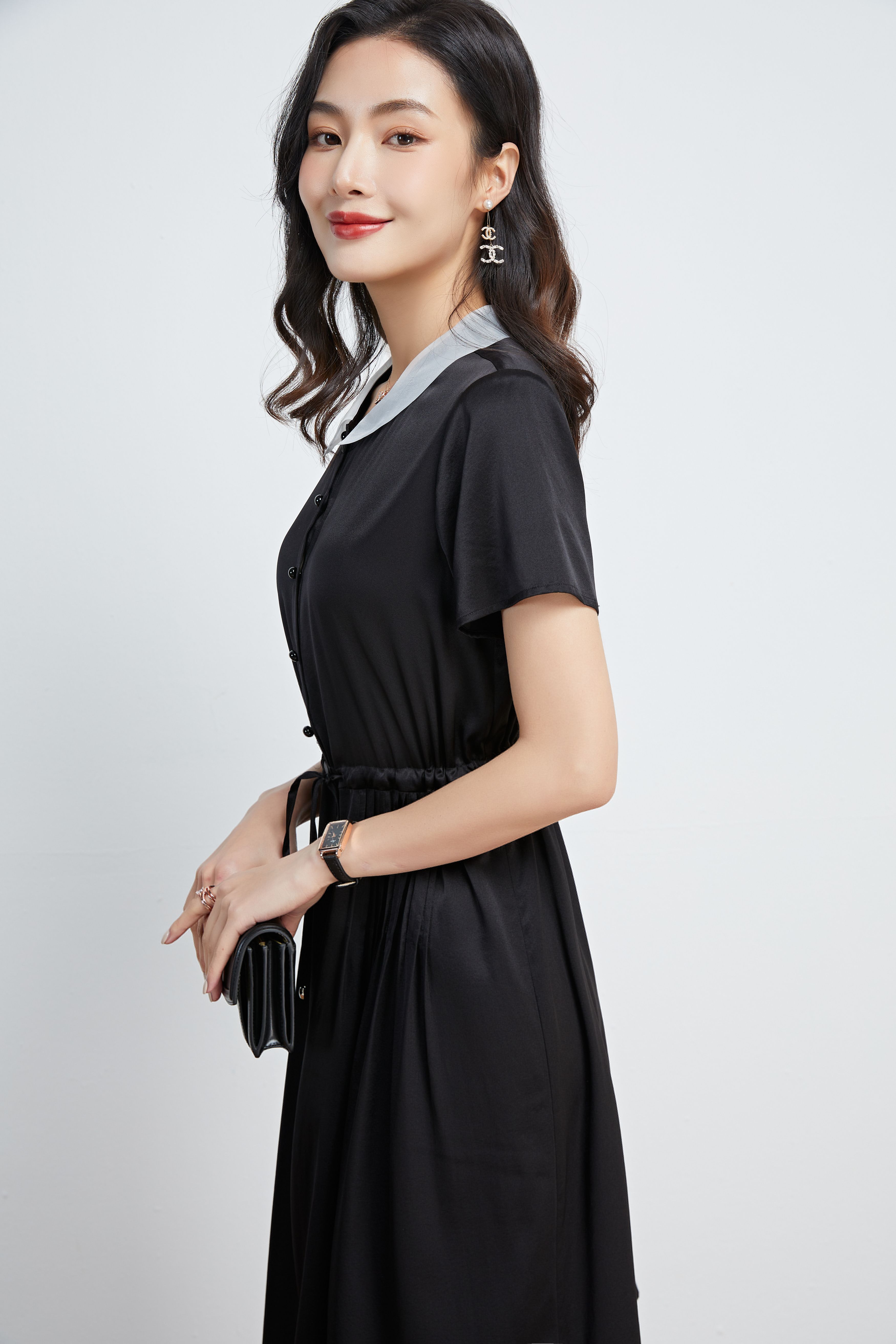 [敏洋纯]桑蚕丝连衣裙21X208