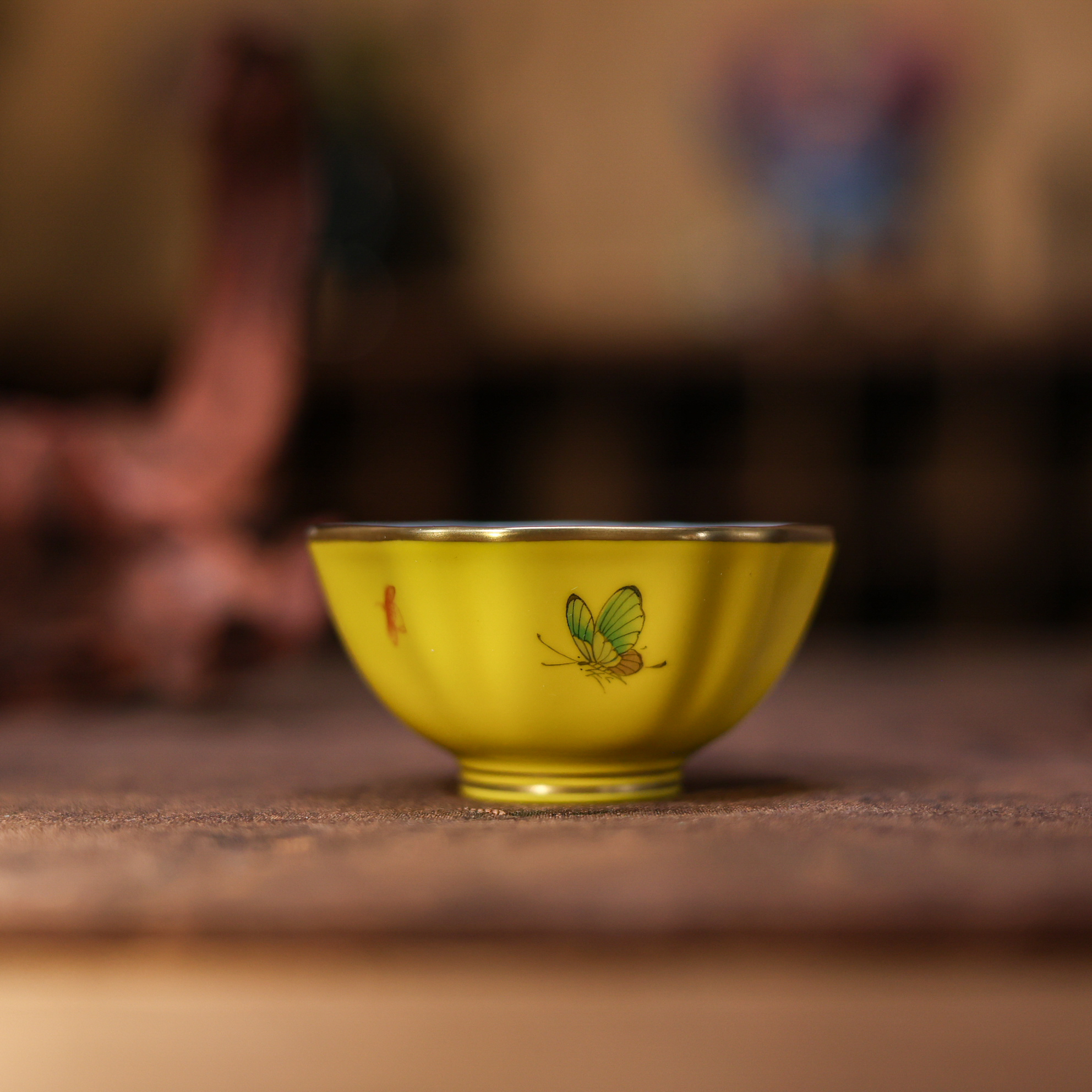 【九姐爱喝茶】帝黄蝴蝶六方杯（华隐S1275）