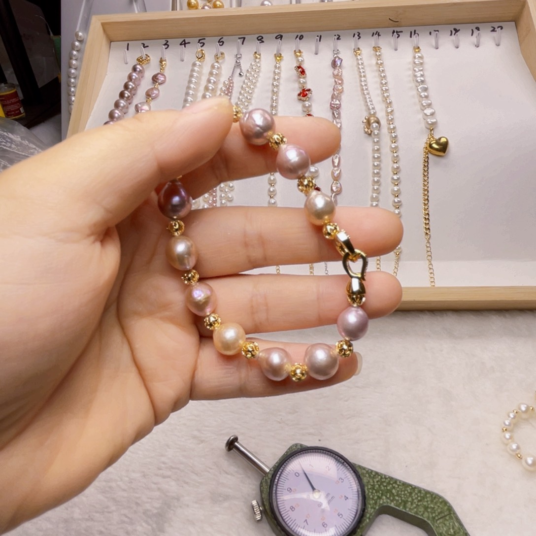 银S925镶嵌淡水珍珠珍珠首饰