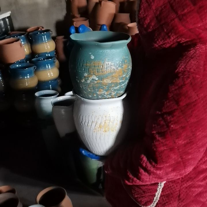 红陶18口21高两个盆